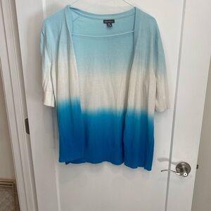 Eddie Bauer Blue and White Ombre Women's Sweater